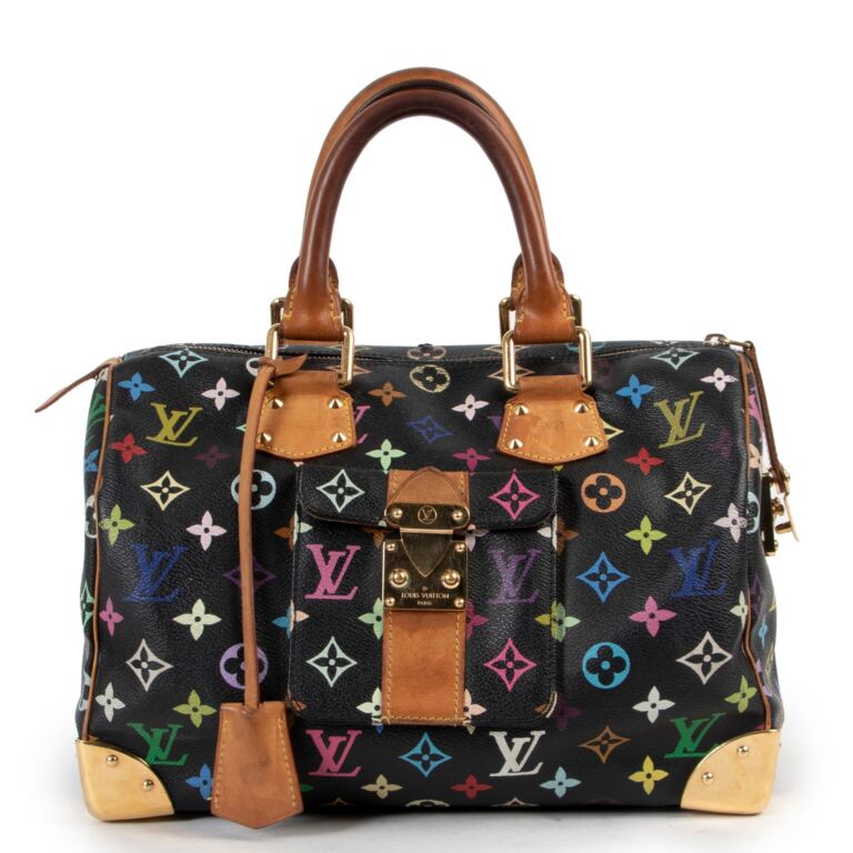 Louis Vuitton Murakami Black Monogram Speedy 30 Labellov Buy and Sell ...