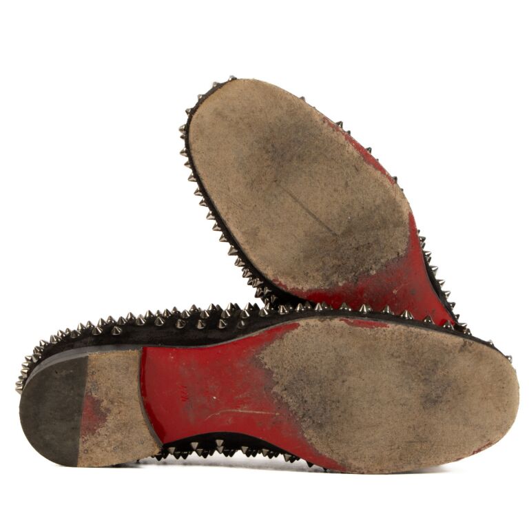 Christian Louboutin Black Dandelion Spikes Loafers - size