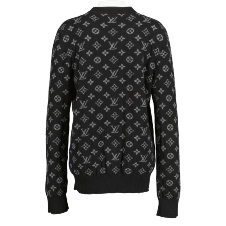 Louis Vuitton Black Monogram Cashmere Sweater ○ Labellov ○ Buy