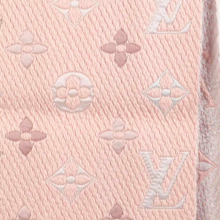 【Louis Vuitton】ロゴマニア 限定ベージュピンク ルイ・ヴィトン ❤️ ロゴ マフラー エシャルプ ロゴマニア ピンク