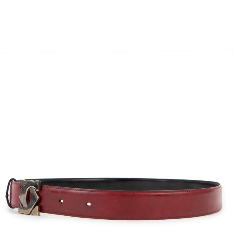 Patent leather belt Louis Vuitton Burgundy size 75 cm in Patent leather -  27932529