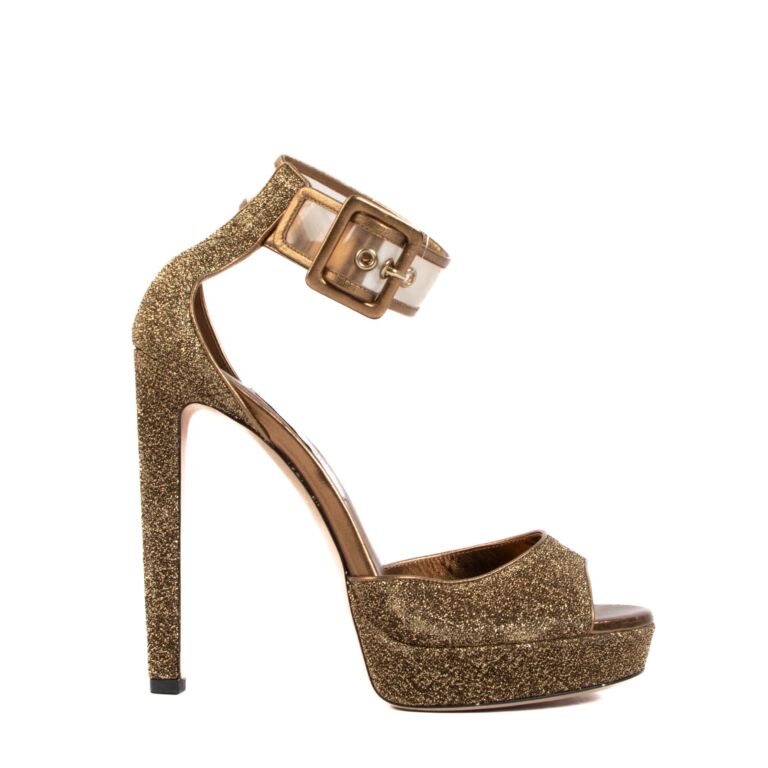 Jimmy choo gold heels sale discount