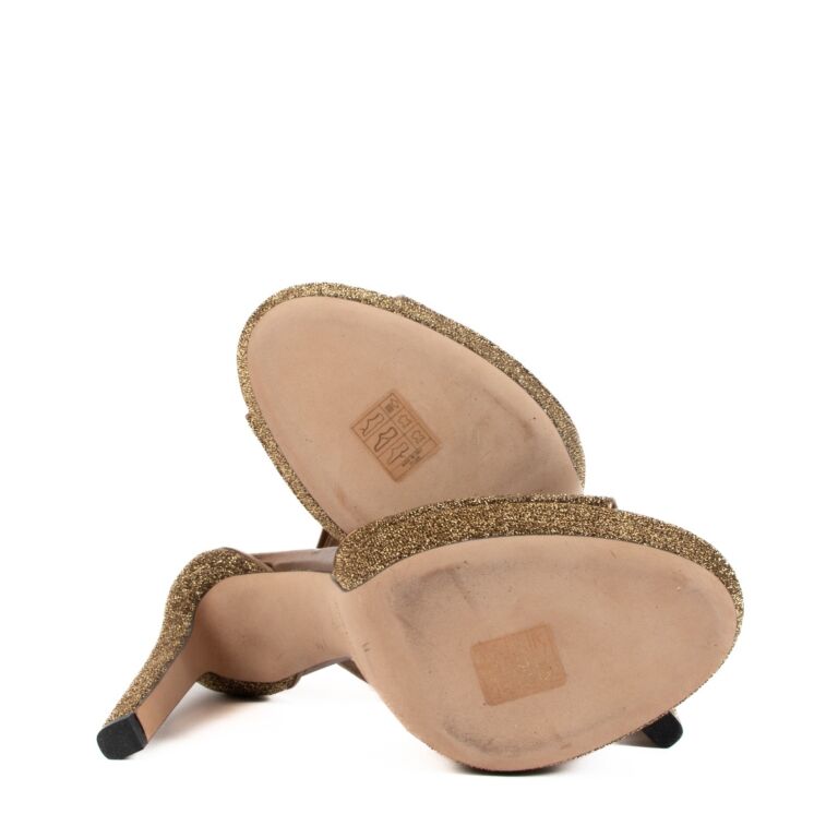 Jimmy Choo Mayner Gold Metallic Platform Heels Size 40