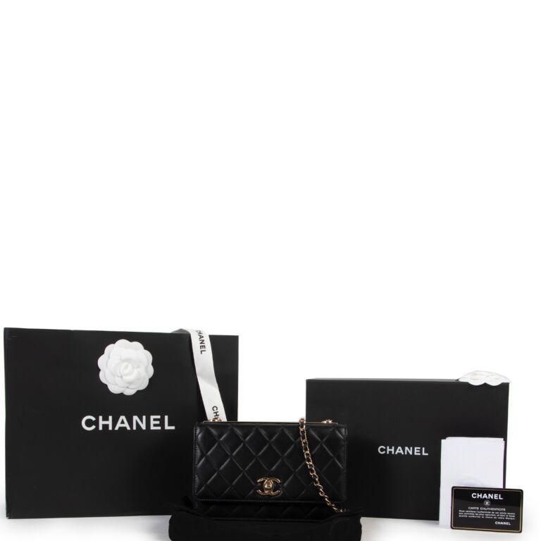 Chanel Black Lambskin Wallet On Chain ○ Labellov ○ Buy and Sell