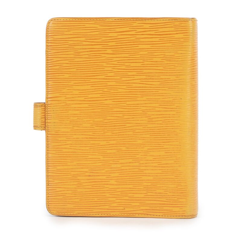 Louis Vuitton Yellow Epi Medium Ring Agenda Cover Labellov