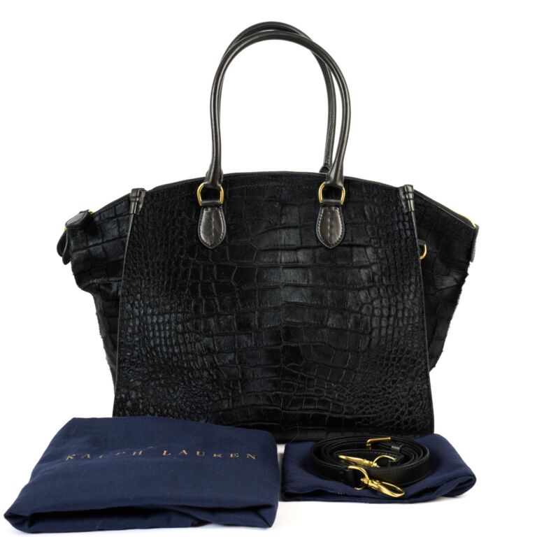 Ralph Lauren Black Pony Hair Shoulder bag Labellov Buy and