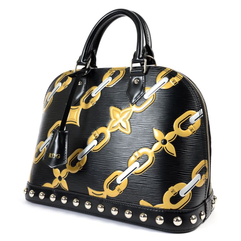 Louis Vuitton Pre-Owned Black Cyber Limited Edition Chain Flower Alma BB  Epi Leather Handbag, Best Price and Reviews