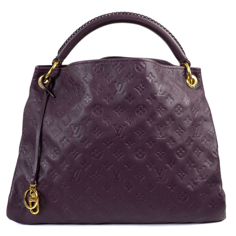 LOUIS VUITTON Purple Artsy Handbag Monogram Empreinte Leather MM Hobo bag  Dark red ref.879278 - Joli Closet