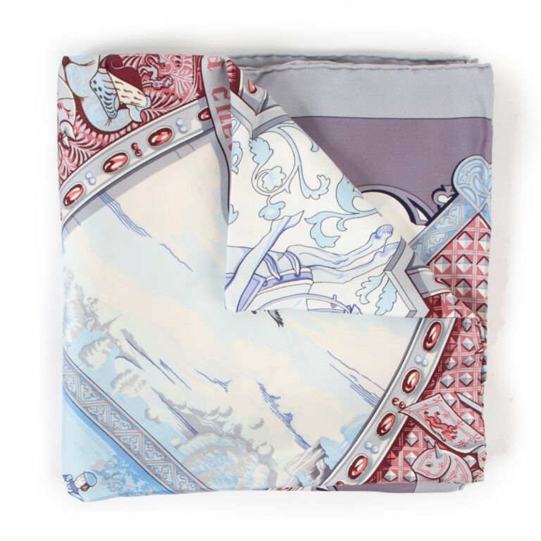 福袋 Hermès La Vie à Cheval Carré 90 Silk Scarf ○ Labellov バンダナ/スカーフ