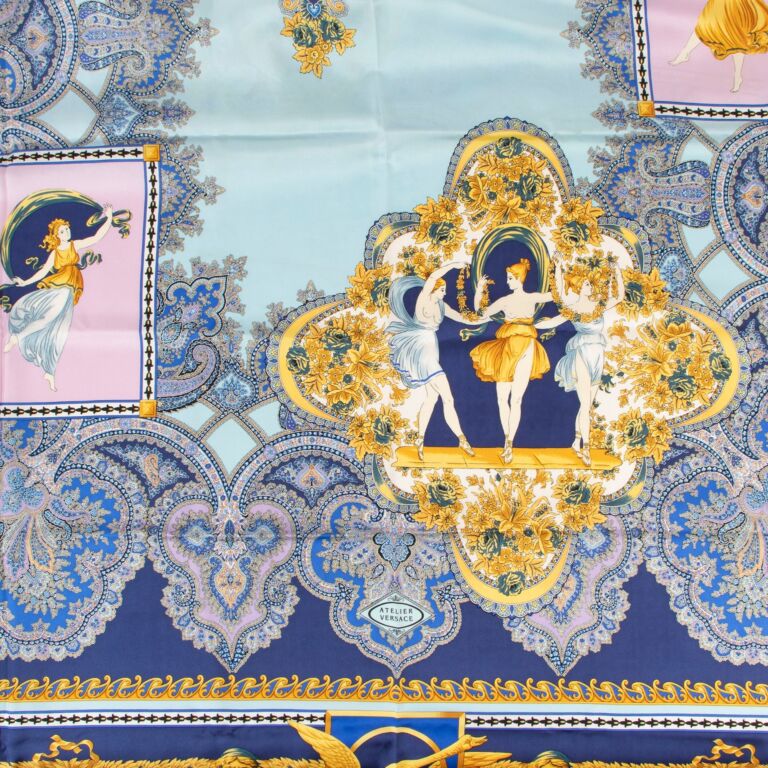 Versace Vintage Canova Large Square Silk Scarf ○ Labellov
