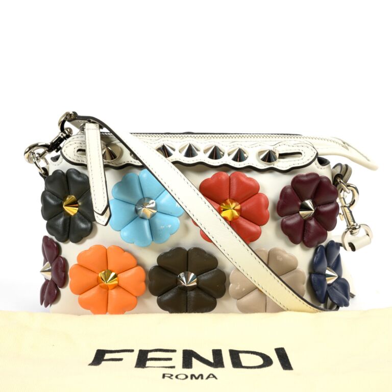 Fendi Multicolor Mini By The Way Studded Flower Crossbody