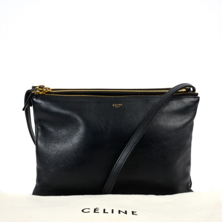 Trio leather crossbody bag Celine Black in Leather - 33095540