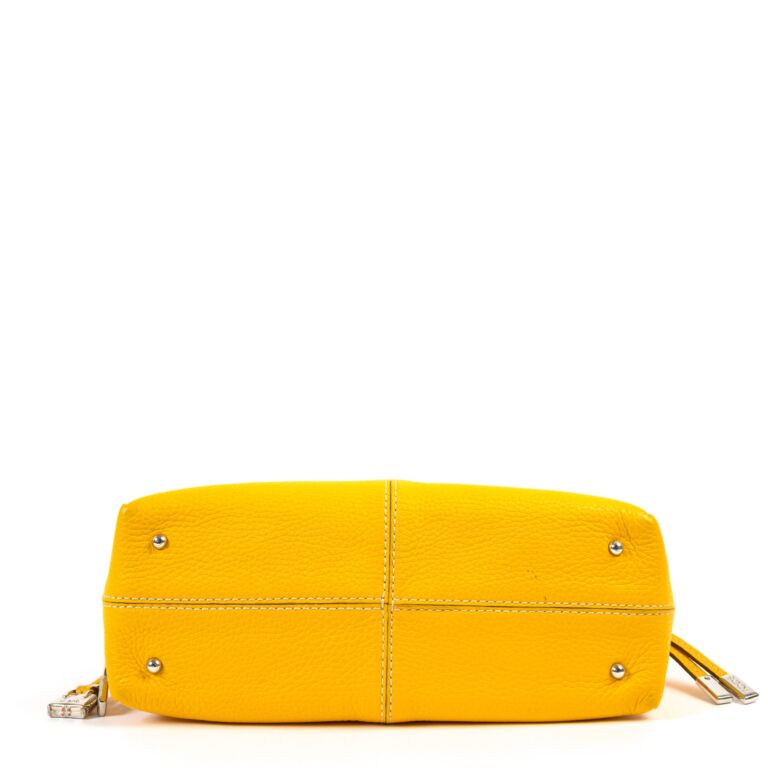 Tod's yellow Leather Mini Boston Bag