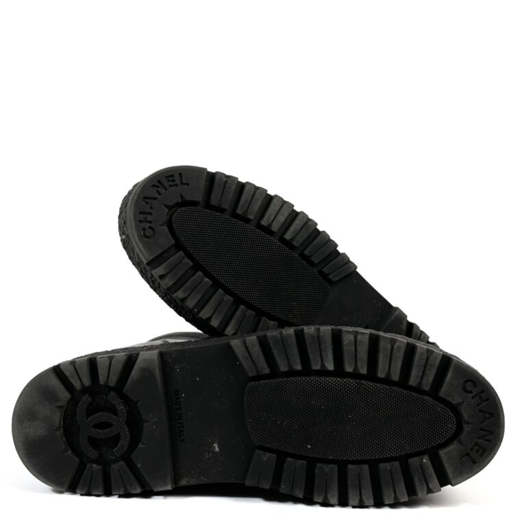 Chanel Women Ankle Boots Calfskin Black 6.5 cm 2.6 in Heel - LULUX