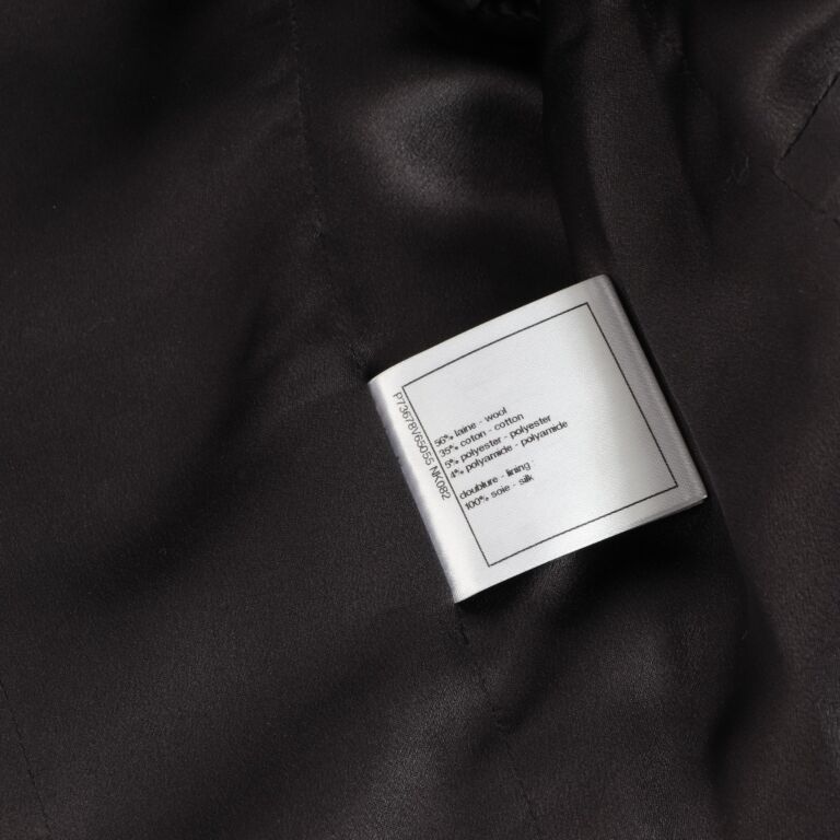 Chanel 22K Runway Black Tweed Long Coat ○ Labellov ○ Buy and