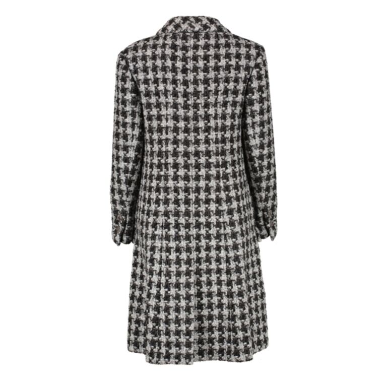 Chanel black on sale and white coat