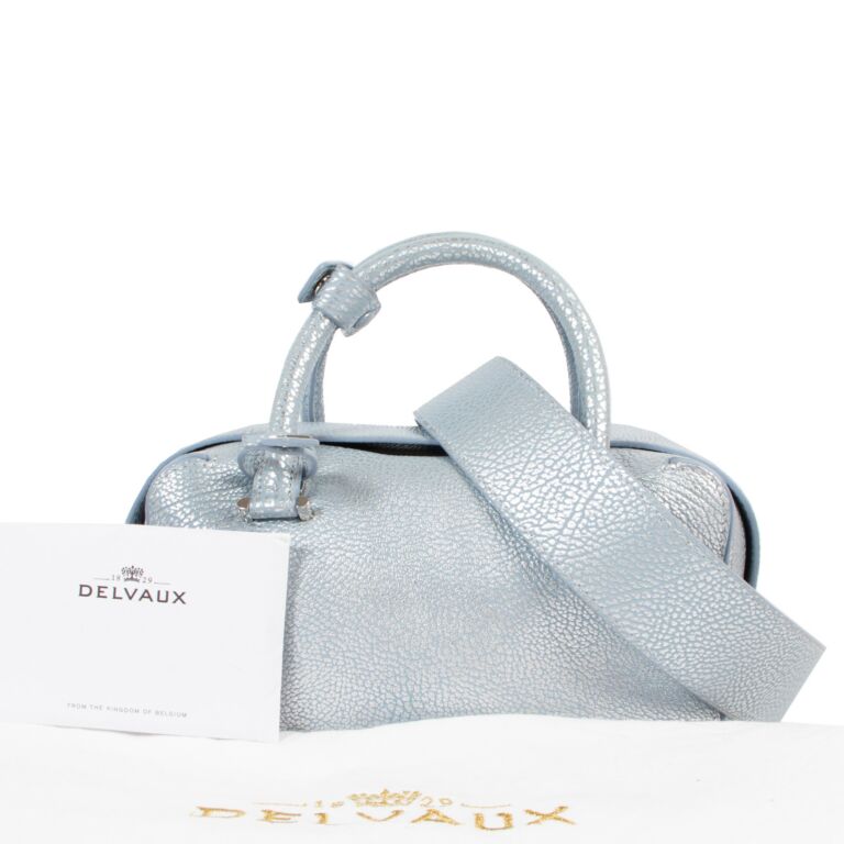 Delvaux Grey Brillant Mini + Strap ○ Labellov ○ Buy and Sell Authentic  Luxury