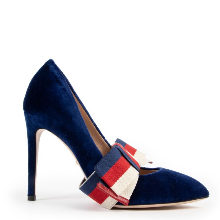 Gucci blue pumps best sale
