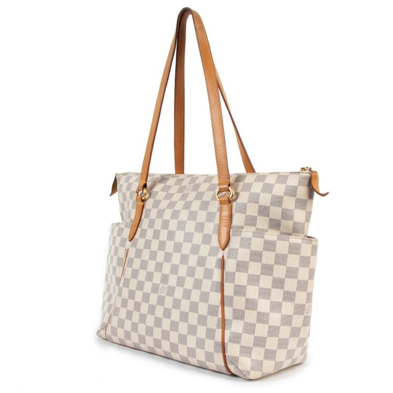 Louis Vuitton Damier Azur Totally MM Shoulder Bag ○ Labellov