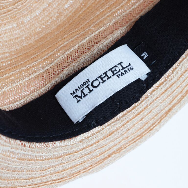 MAISON MICHEL ハット キャメル Maison Michel Beige Straw Hat - Size M ○ Labellov ○ Buy