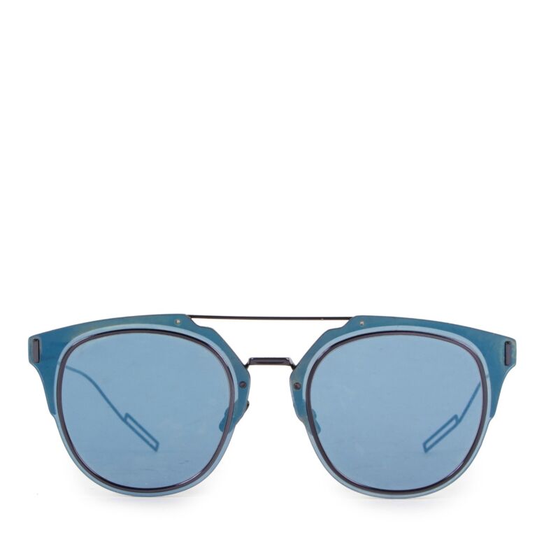 DiorBlackSuit RI Translucent Blue and Brown TortoiseshellEffect Pantos  Sunglasses  DIOR US