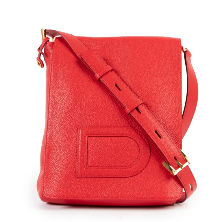 Delvaux Red Le Pin Padlock Crossbody Labellov Buy and Sell