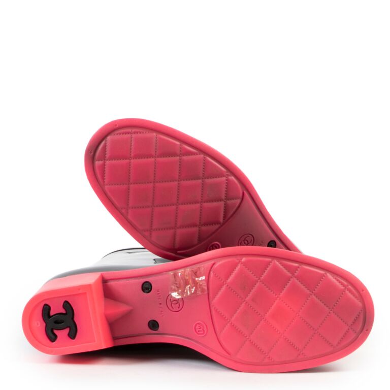 Chanel store pink boots