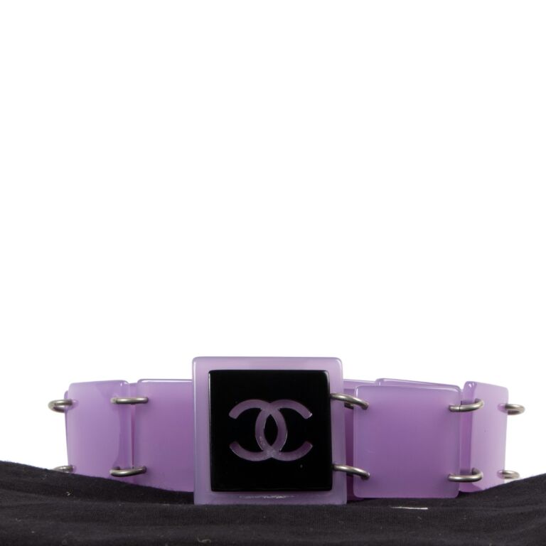 Authentic Purple Chanel Button Pendant — 33 Jewels at El Paseo