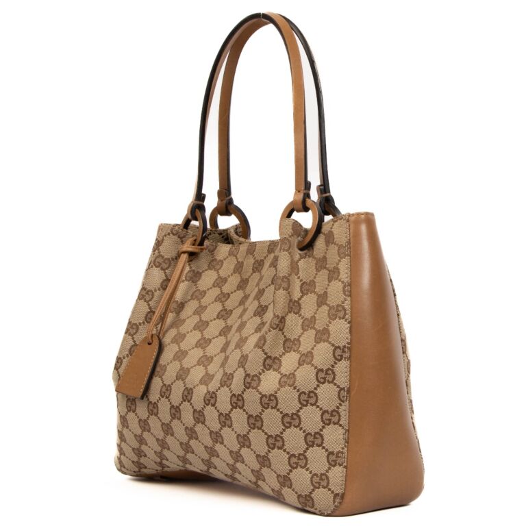 Gucci GG Canvas Tote Bag Labellov Buy and Sell Authentic Luxury