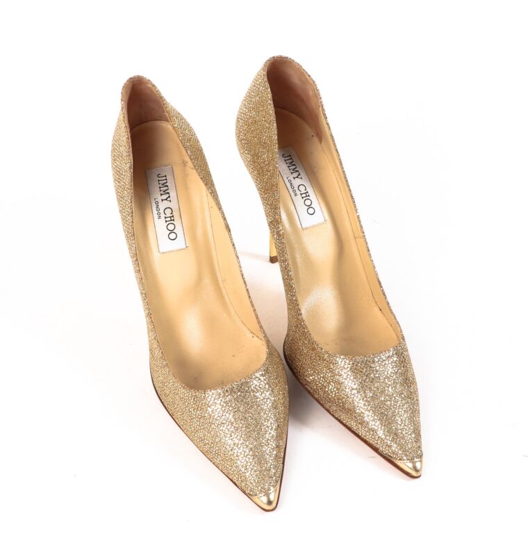 JIMMY CHOO agnes グリッター パンプス Jimmy Choo＊AGNES グリッターパンプス 100mm＊送料込 (Jimmy