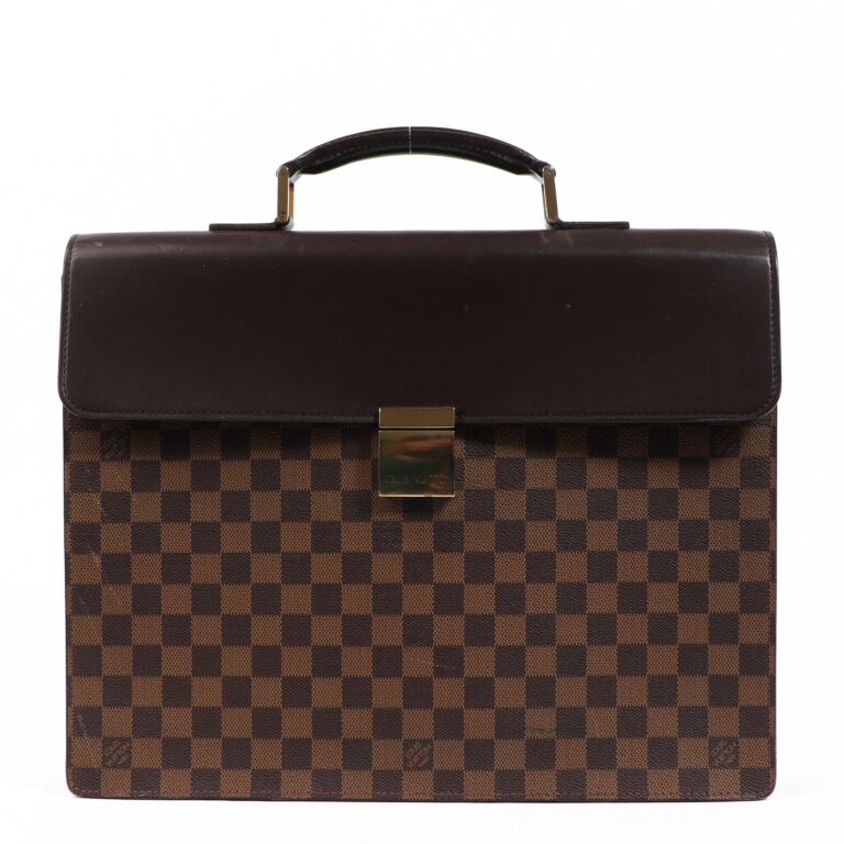 Louis Vuitton Porte Documents Voyage PM Damier Ebene Top Handle Bag on SALE