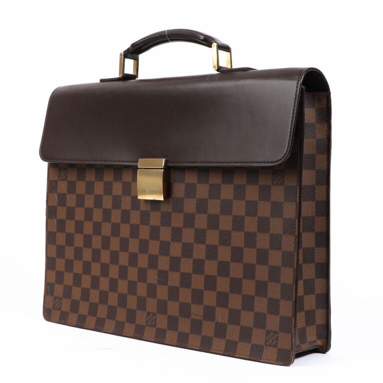 Louis Vuitton ビジネスバッグ ブラウン Louis Vuitton Damier Ebene Altona GM Briefcase ○ Labellov