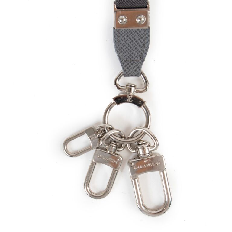 Louis Vuitton Grey Lanyard Keychain ○ Labellov ○ Buy and Sell