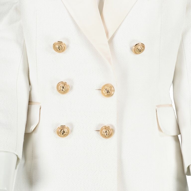 Balmain White Blazer Dress size FR38 Labellov Buy and Sell Authentic Luxury