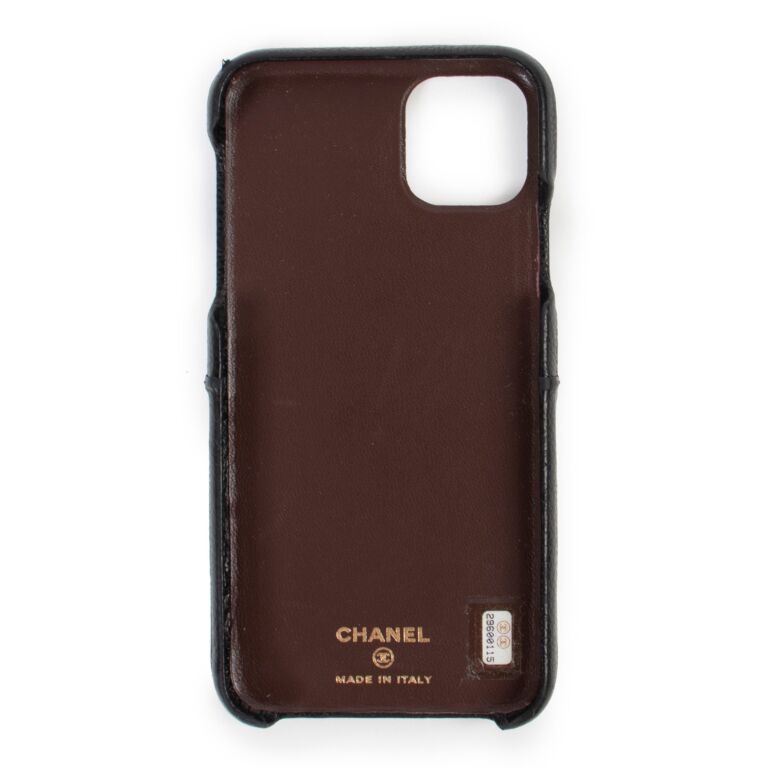 CHANEL, Accessories, 0 Authentic Chanel Iphone Xxs Case Caviar Black W  Silver Cc