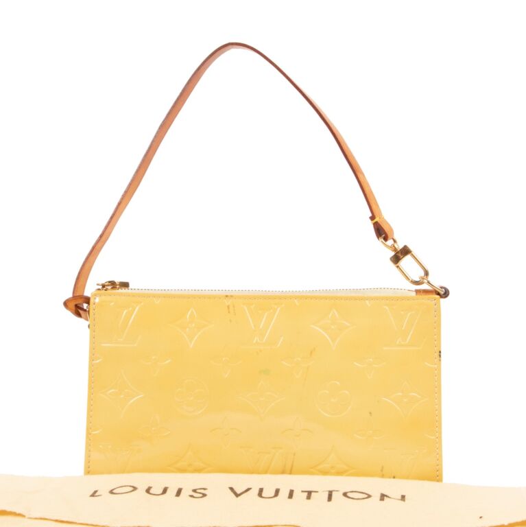 Louis Vuitton Mango/Dark Yellow Monogram Vernis Lexington Pochette Bag Louis  Vuitton