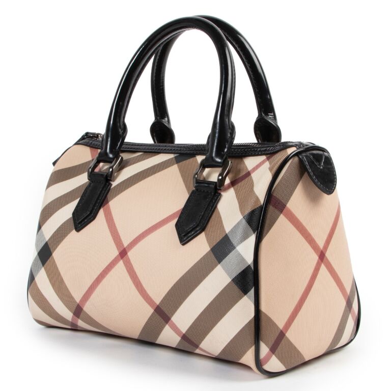 Burberry, Bags, Authentic Burberry Nova Check Boston Speedy Handbag  Medium Size