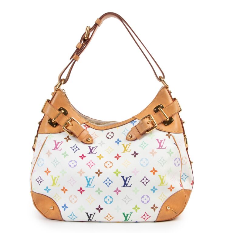 Louis Vuitton, Bags, Louis Vuitton Greta Multicolor White Murakami  Authentic Hobo Bag Lv Shoulder Euc