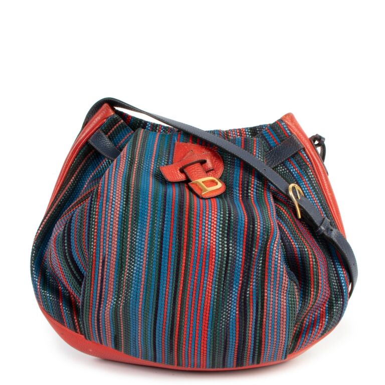 Delvaux Banniere Multicolor Toile de Cuir Shoulder Bag Labellov Buy and Sell Authentic Luxury