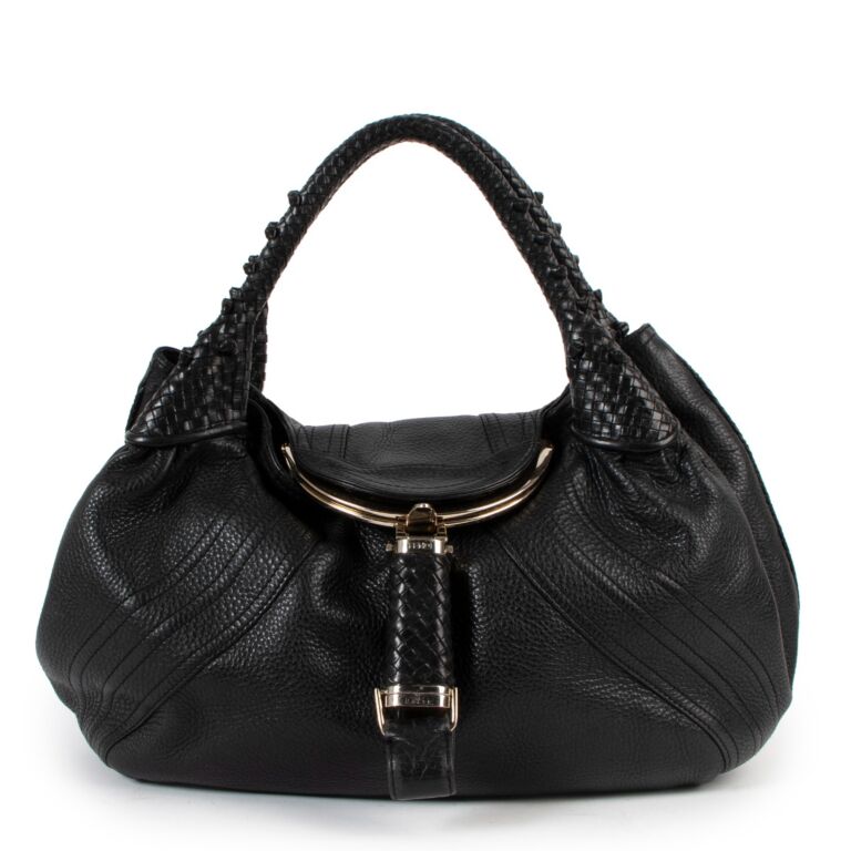 Fendi Black Leather Spy Bag Labellov Buy and Sell Authentic Luxury