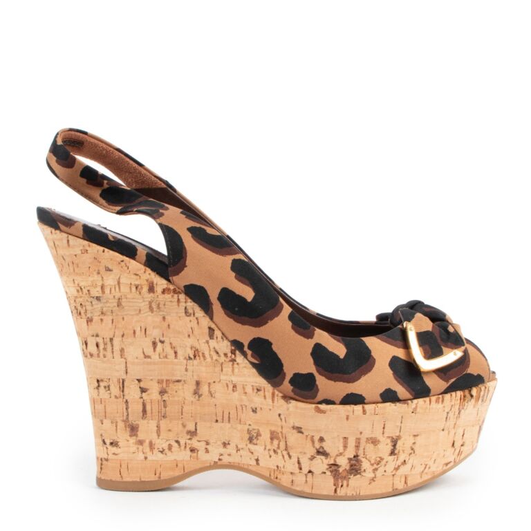 leopard slingback heels