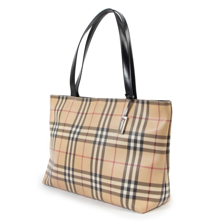 Burberry Beige Nova Check Shopper Bag Labellov Buy and Sell