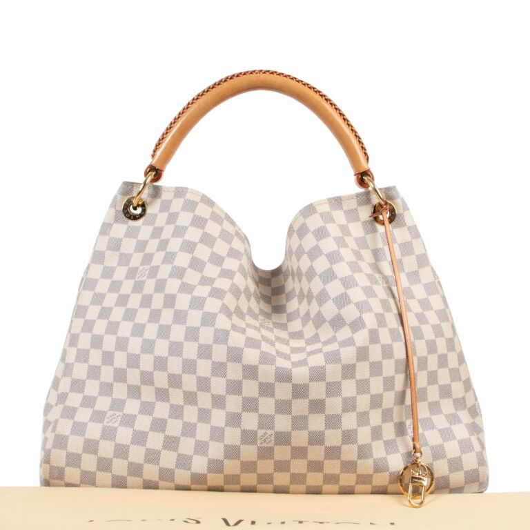 Louis Vuitton Damier Azur Canvas Artsy GM Shoulder Bag Labellov
