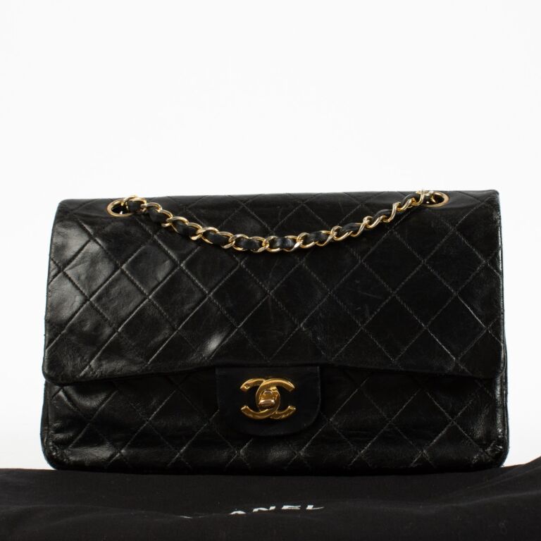 Chanel Vintage Black Medium Classic Flap Bag ○ Labellov