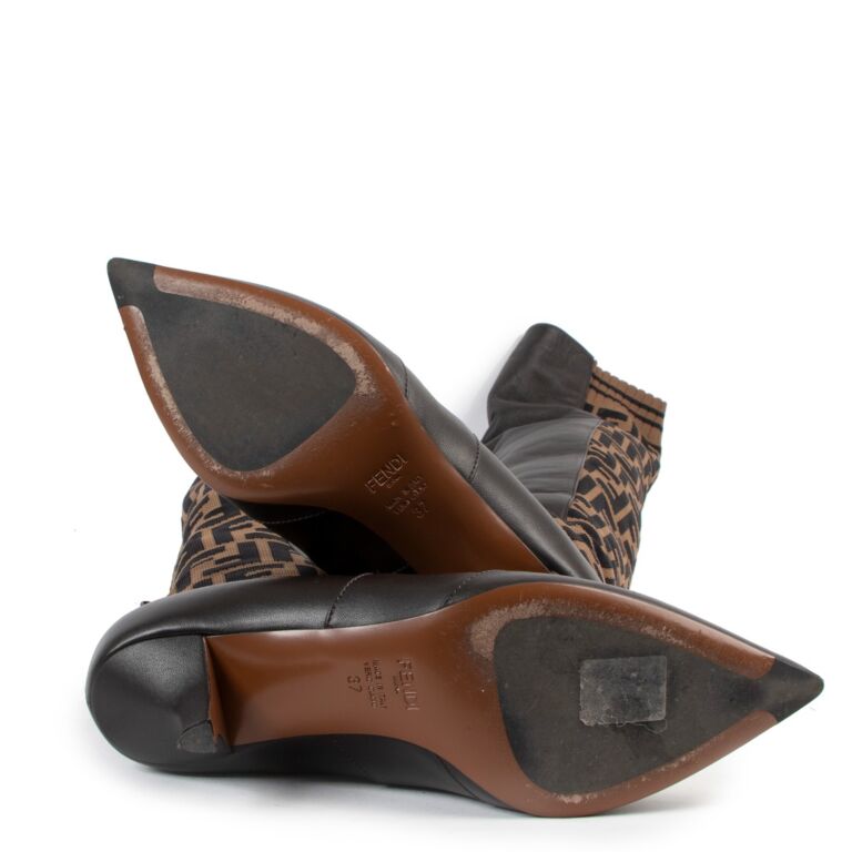 Fendi monogram boots discount