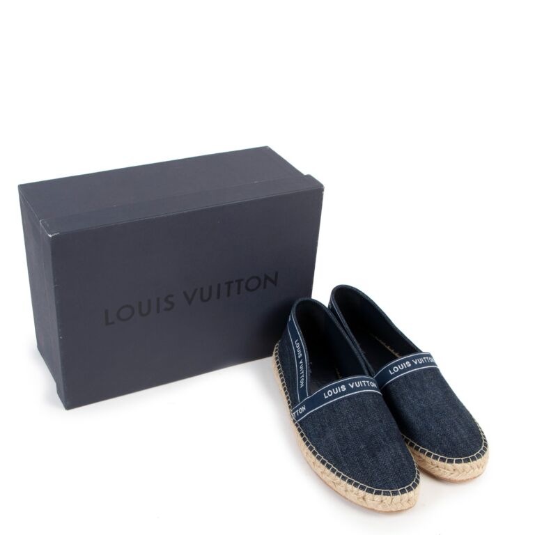 Jean Louis Vuitton Marine taille 40 FR en Coton - elasthane - 31841584