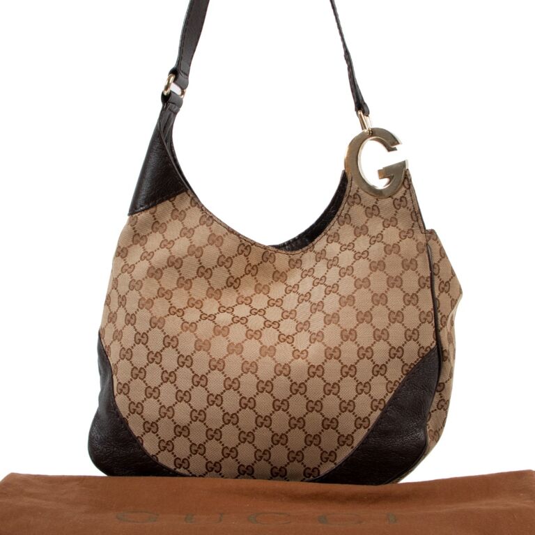 Gucci GG Canvas Charlotte Hobo Bag Labellov Buy and Sell Authentic Luxury