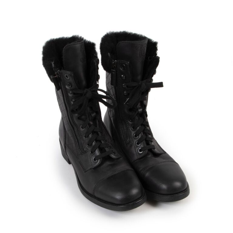 Leather boots Chanel Black size 38 EU in Leather - 37222829
