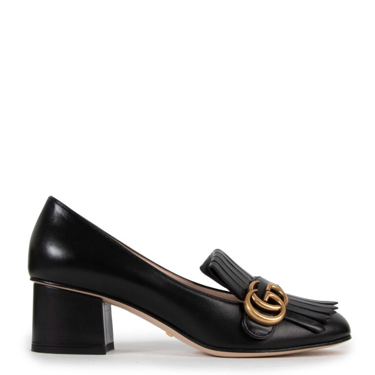 Gucci marmont shop heels black