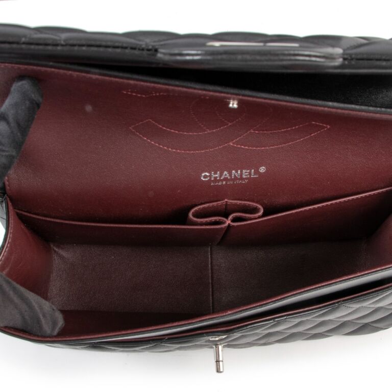 Chanel Black Caviar Large Classic Single Flap Bag ○ Labellov